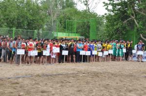 افتتاحیه مسابقات هندبال ساحلی نکوداشت اصفهان